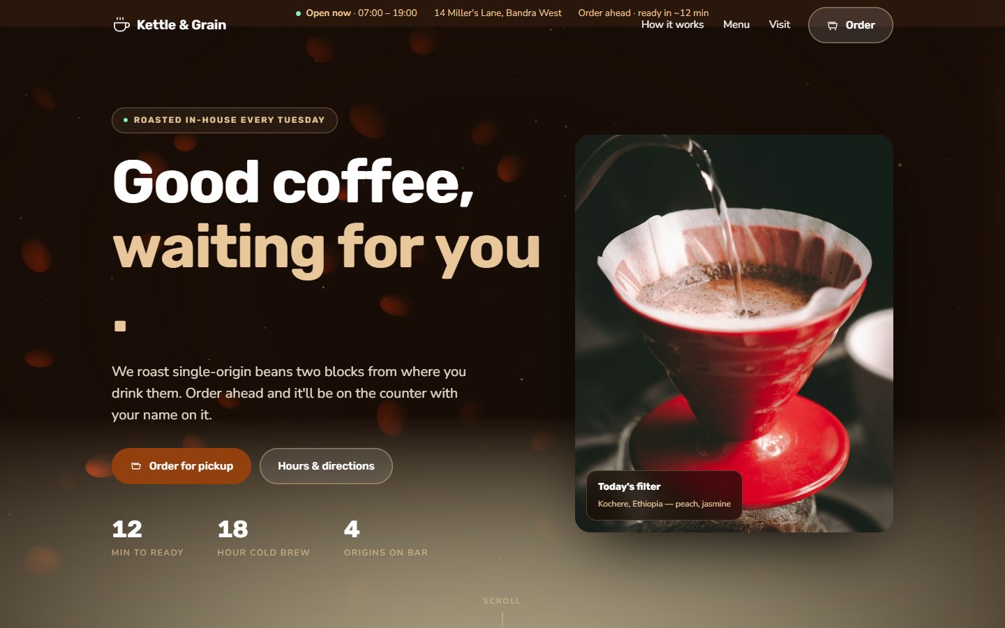 Kettle & Grain homepage